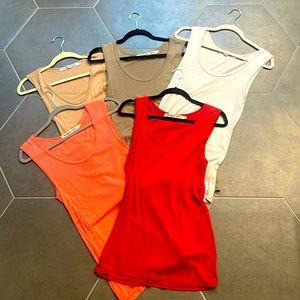 Michael Stars Sleeveless Scoop Muscle Tank Bundle OS